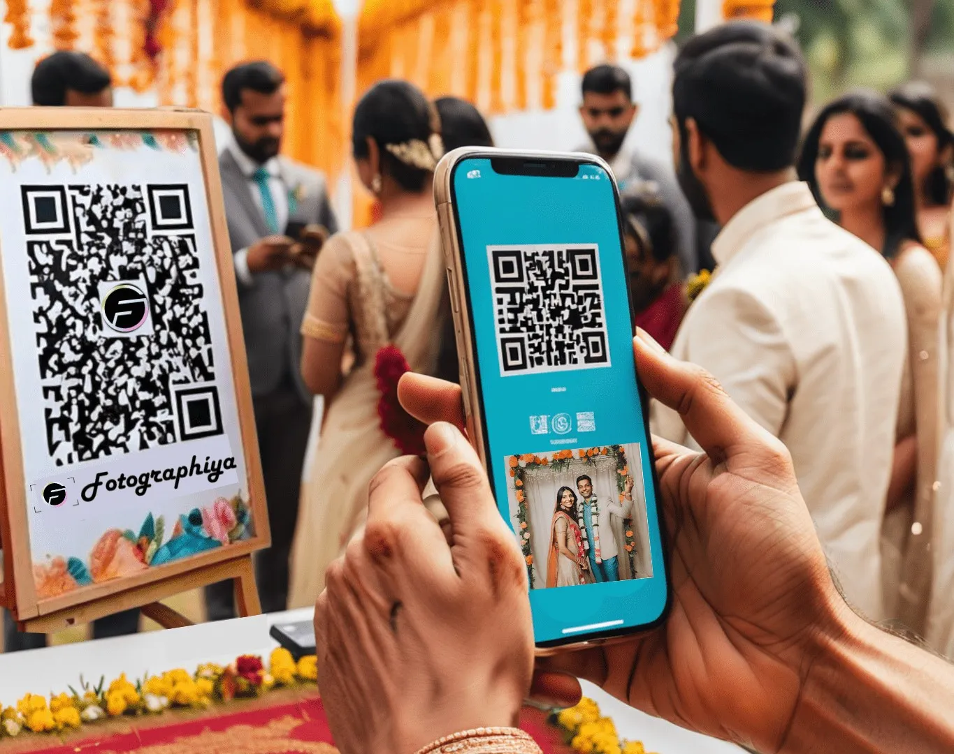 Instant photo service by QR code provided by Fotographiya