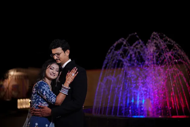 A beautiful wedding couple portrait, captured by Fotographiya during their special day